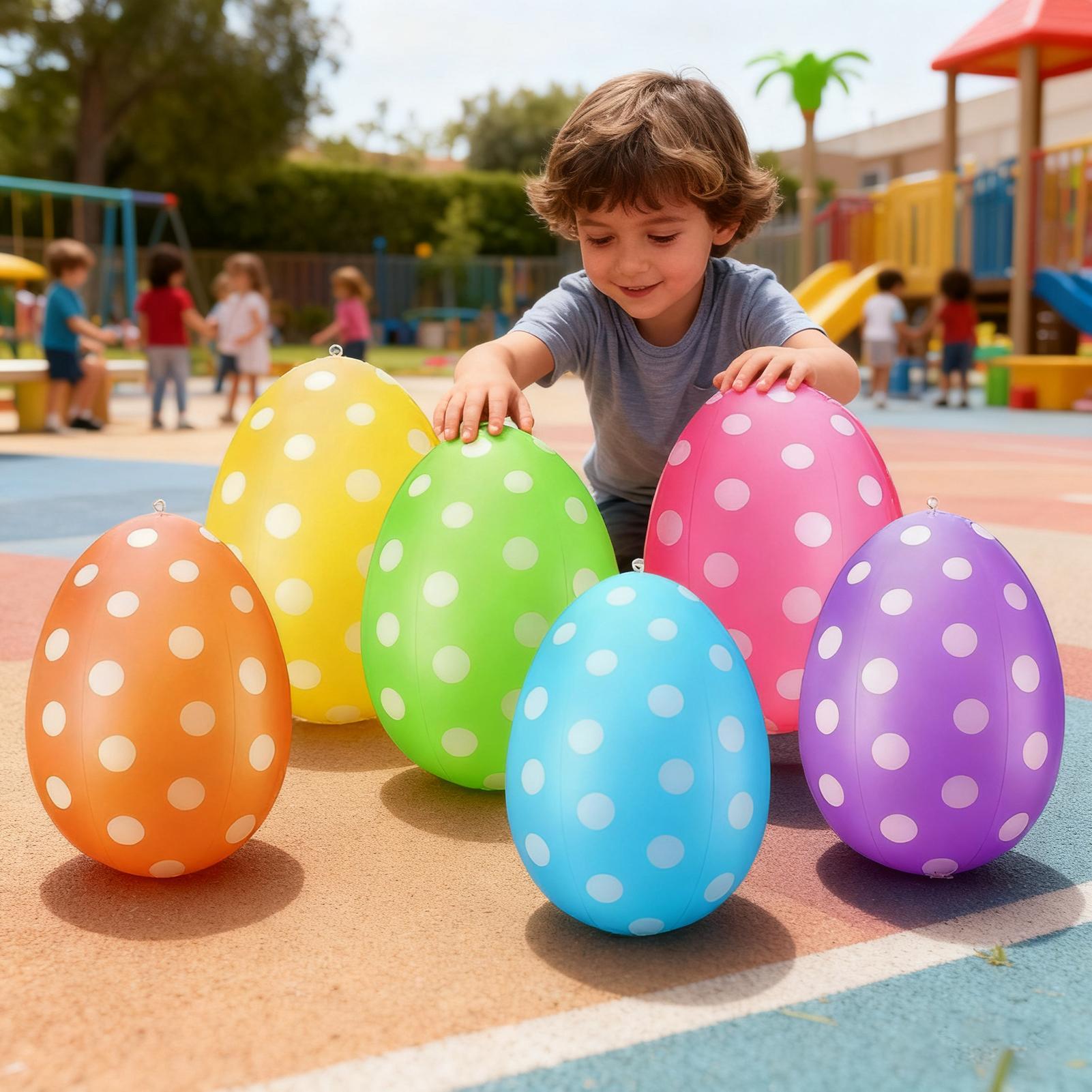 Inflatable Easter Eggs 6Pcs/se - огляд і ціна Kids Yard Toys