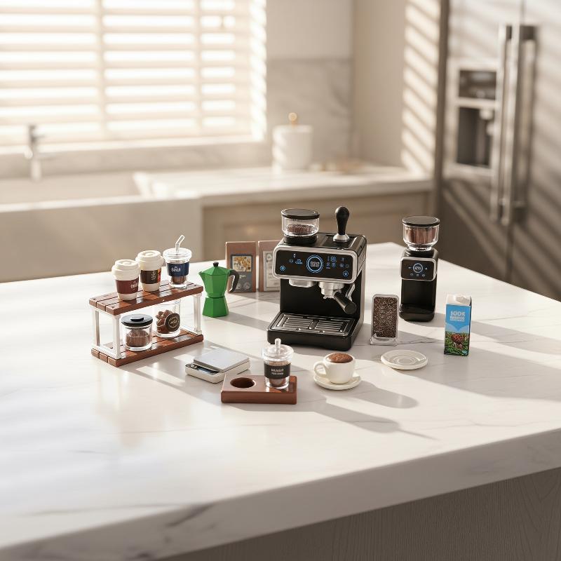 1:12 Dollhouse Miniature Coffe - огляд і ціна Kids Toys Kitchen Set